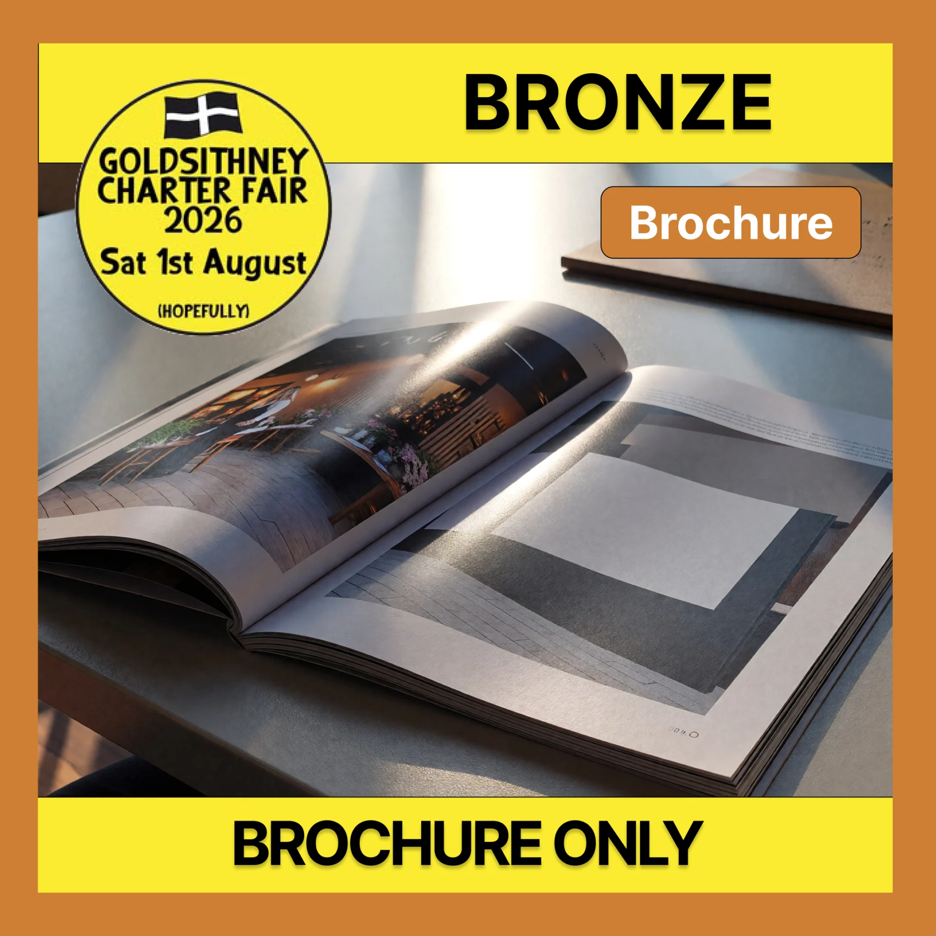 Bronze brochure-only advertising package for Goldsithney Charter Fair 2026