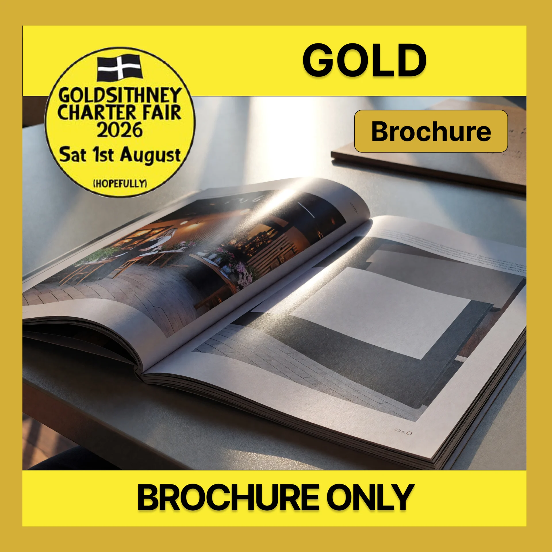 Gold brochure-only advertising package for Goldsithney Charter Fair 2026