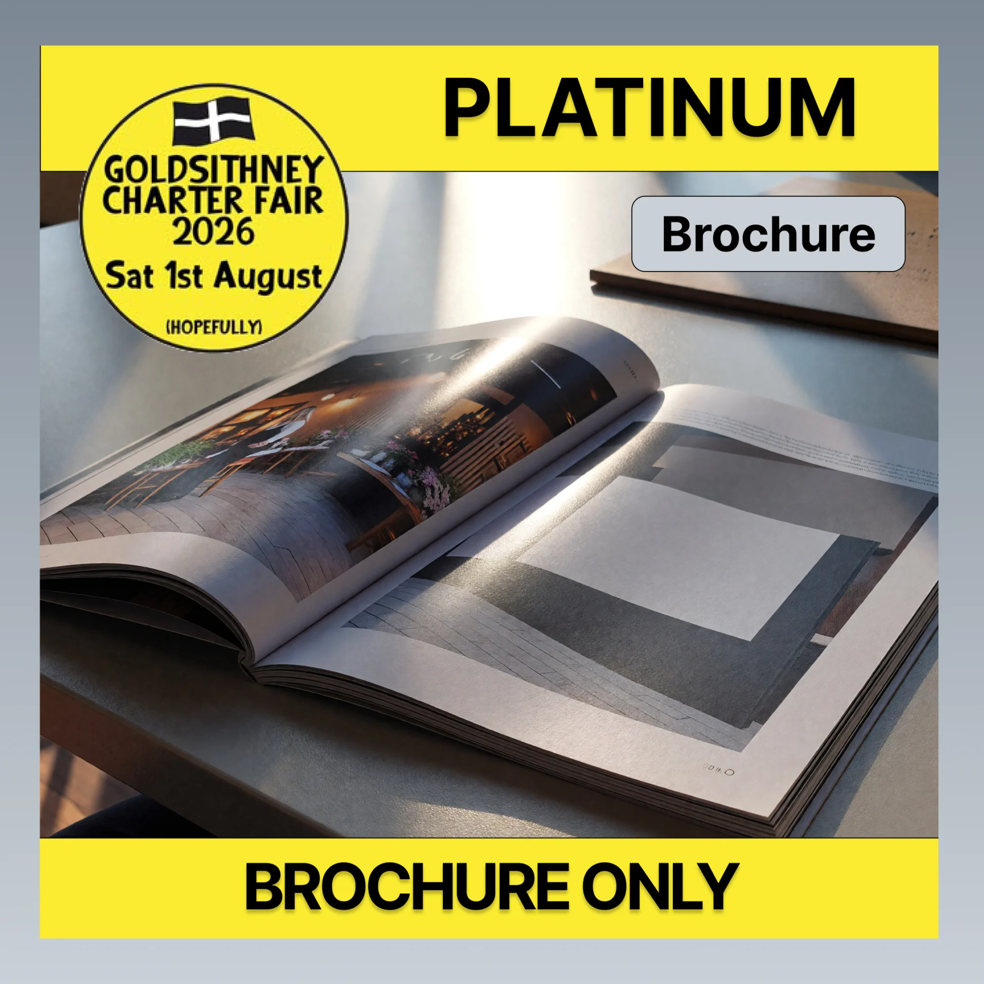Platinum brochure-only advertising package for Goldsithney Charter Fair 2026