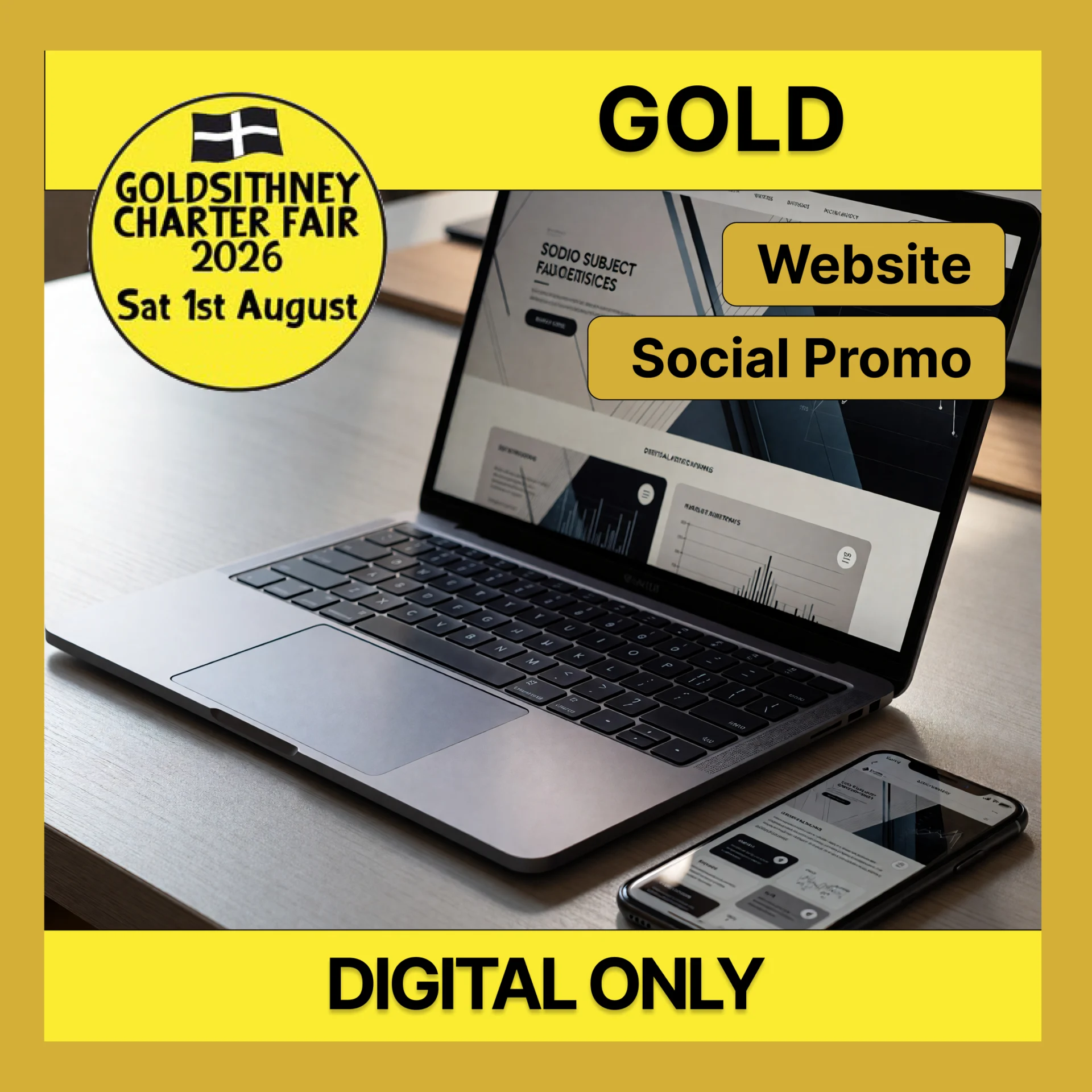 Gold Advert, Digital Only, Website Feature + 1 Social Promotion